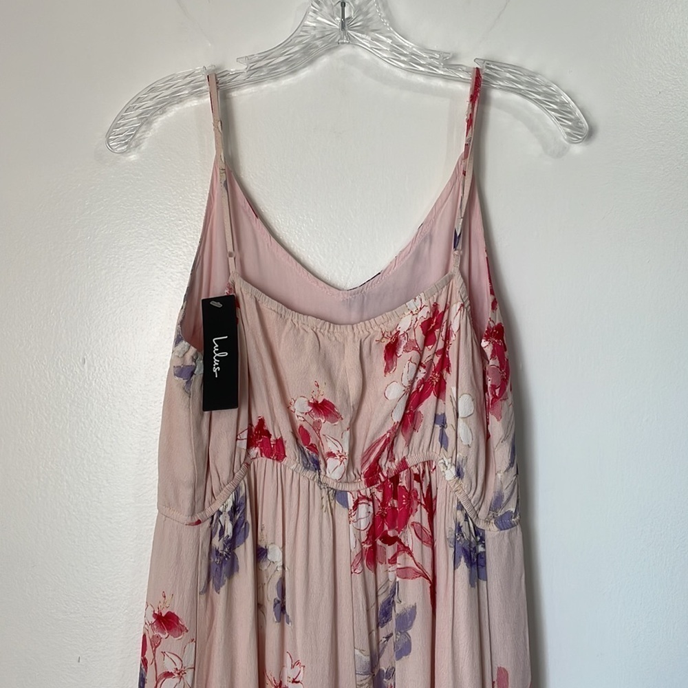 Lulu’s Feeling The Frills Floral Ruffle Spaghetti Strap Dress Size L - Picture 7 of 11
